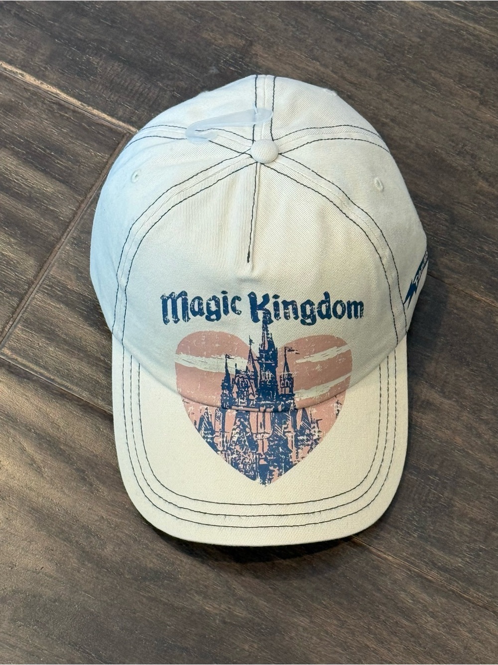 NWT Junk Food & Disney Parks Cream and Navy Baseball Cap w/ Castle